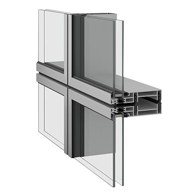 Curtain wall system section